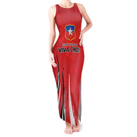 Chile Football Custom Tank Maxi Dress Chi Chi Chi Le Le Le Viva Chile