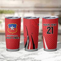 Chile Football Custom Tumbler Cup Chi Chi Chi Le Le Le Viva Chile