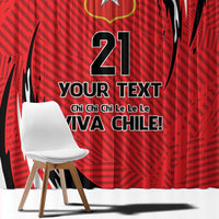 Chile Football Custom Window Curtain Chi Chi Chi Le Le Le Viva Chile