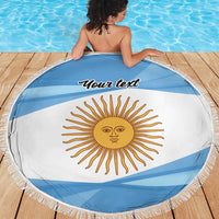 Argentina Flag Day Personalized Beach Blanket Simple Sol de Mayo