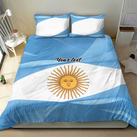 Argentina Flag Day Personalized Bedding Set Simple Sol de Mayo