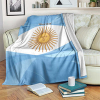 Argentina Flag Day Personalized Blanket Simple Sol de Mayo