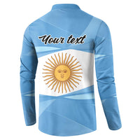 Argentina Flag Day Personalized Button Sweatshirt Simple Sol de Mayo