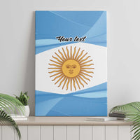 Argentina Flag Day Personalized Canvas Wall Art Simple Sol de Mayo