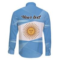 Argentina Flag Day Personalized Family Matching Short Sleeve Bodycon Dress and Hawaiian Shirt Simple Sol de Mayo