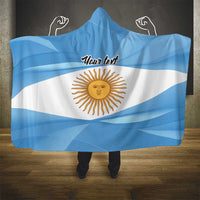 Argentina Flag Day Personalized Hooded Blanket Simple Sol de Mayo