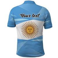 Argentina Flag Day Personalized Polo Shirt Simple Sol de Mayo