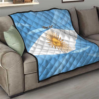 Argentina Flag Day Personalized Quilt Simple Sol de Mayo