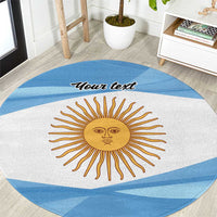 Argentina Flag Day Personalized Round Carpet Simple Sol de Mayo