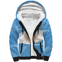 Argentina Flag Day Personalized Sherpa Hoodie Simple Sol de Mayo