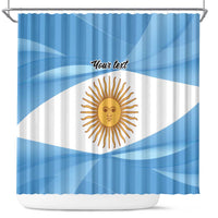 Argentina Flag Day Personalized Shower Curtain Simple Sol de Mayo