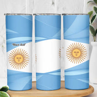 Argentina Flag Day Personalized Skinny Tumbler Simple Sol de Mayo