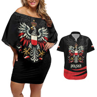 Poland National Flag Day Personalized Couples Matching Off Shoulder Short Dress and Hawaiian Shirt Polsk Eagle Proud to be Poland
