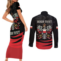 Poland National Flag Day Personalized Couples Matching Short Sleeve Bodycon Dress and Long Sleeve Button Shirt Polsk Eagle Proud to be Poland