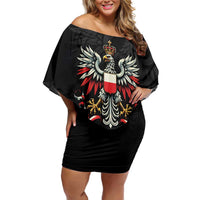 Poland National Flag Day Personalized Family Matching Off Shoulder Short Dress and Hawaiian Shirt Polsk Eagle Proud to be Poland