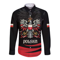 Poland National Flag Day Personalized Long Sleeve Button Shirt Polsk Eagle Proud to be Poland