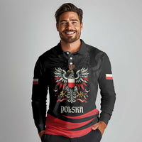 Poland National Flag Day Personalized Long Sleeve Polo Shirt Polsk Eagle Proud to be Poland