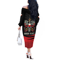 Poland National Flag Day Personalized Off The Shoulder Long Sleeve Dress Polsk Eagle Proud to be Poland