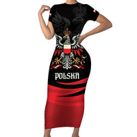 Poland National Flag Day Personalized Short Sleeve Bodycon Dress Polsk Eagle Proud to be Poland