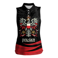 Poland National Flag Day Personalized Women Sleeveless Polo Shirt Polsk Eagle Proud to be Poland