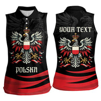Poland National Flag Day Personalized Women Sleeveless Polo Shirt Polsk Eagle Proud to be Poland