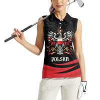 Poland National Flag Day Personalized Women Sleeveless Polo Shirt Polsk Eagle Proud to be Poland