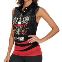 Poland National Flag Day Personalized Women Sleeveless Polo Shirt Polsk Eagle Proud to be Poland