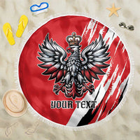 Poland National Flag Day Personalized Beach Blanket Polsk Eagle Simple Style