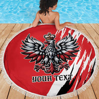 Poland National Flag Day Personalized Beach Blanket Polsk Eagle Simple Style