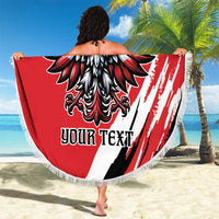 Poland National Flag Day Personalized Beach Blanket Polsk Eagle Simple Style