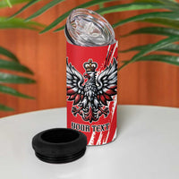 Poland National Flag Day Personalized 4 in 1 Can Cooler Tumbler Polsk Eagle Simple Style