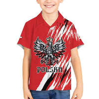 Poland National Flag Day Personalized Family Matching Off Shoulder Short Dress and Hawaiian Shirt Polsk Eagle Simple Style