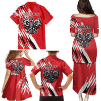 Poland National Flag Day Personalized Family Matching Puletasi and Hawaiian Shirt Polsk Eagle Simple Style