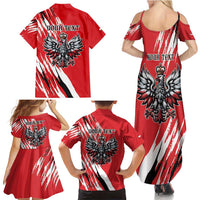 Poland National Flag Day Personalized Family Matching Summer Maxi Dress and Hawaiian Shirt Polsk Eagle Simple Style