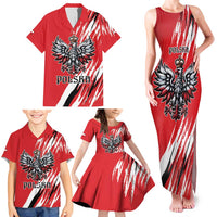 Poland National Flag Day Personalized Family Matching Tank Maxi Dress and Hawaiian Shirt Polsk Eagle Simple Style