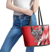 Poland National Flag Day Personalized Leather Tote Bag Polsk Eagle Simple Style