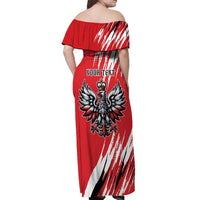 Poland National Flag Day Personalized Off Shoulder Maxi Dress Polsk Eagle Simple Style
