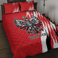 Poland National Flag Day Personalized Quilt Bed Set Polsk Eagle Simple Style