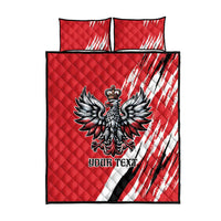 Poland National Flag Day Personalized Quilt Bed Set Polsk Eagle Simple Style