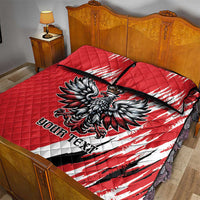 Poland National Flag Day Personalized Quilt Bed Set Polsk Eagle Simple Style