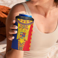 Romania Traditional Embroidery Pattern 4 in 1 Can Cooler Tumbler