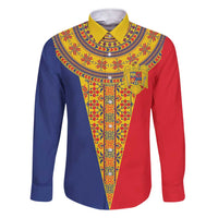 Romania Traditional Embroidery Pattern Family Matching Short Sleeve Bodycon Dress and Hawaiian Shirt