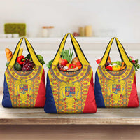 Romania Traditional Embroidery Pattern Grocery Bag