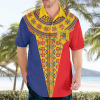 Romania Traditional Embroidery Pattern Hawaiian Shirt
