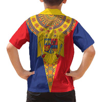 Romania Traditional Embroidery Pattern Kid Hawaiian Shirt