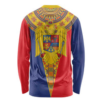 Romania Traditional Embroidery Pattern Long Sleeve Shirt