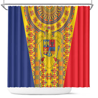 Romania Traditional Embroidery Pattern Shower Curtain
