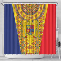 Romania Traditional Embroidery Pattern Shower Curtain