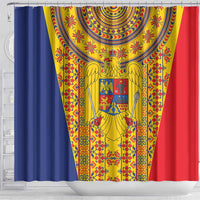 Romania Traditional Embroidery Pattern Shower Curtain