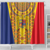 Romania Traditional Embroidery Pattern Shower Curtain